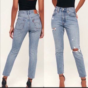 Levi’s 501 Skinny Short distressed